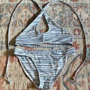 Joues De Sable Sophia Bikini Set in Blue Ribbon Size Medium